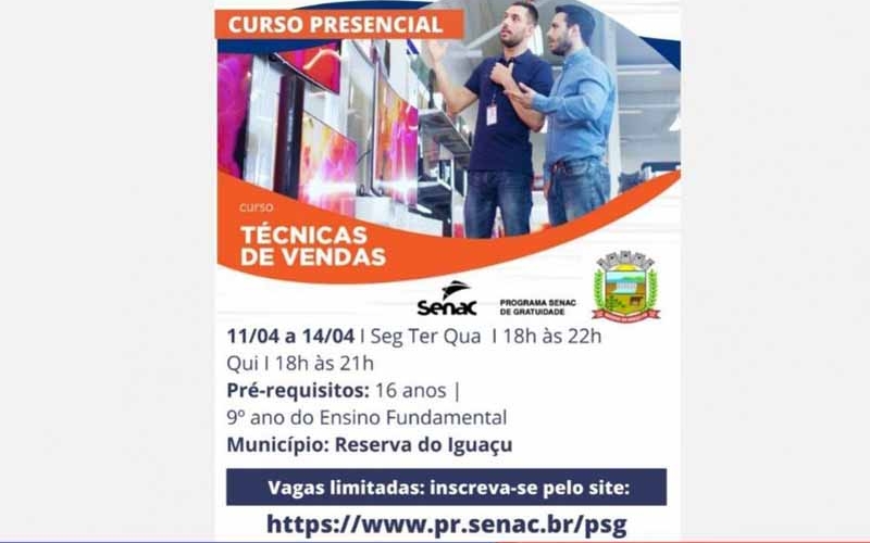 CURSO DE TÉCNICAS DE VENDAS - SENAC